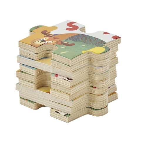 CLASSIC WORLD Drewniane Puzzle Miasto Zwierząt 48 el.