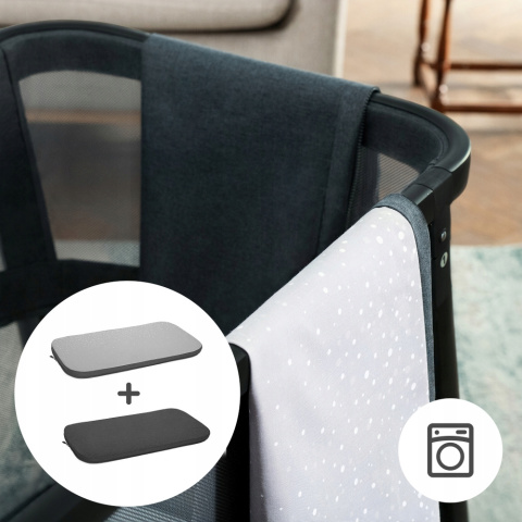 SOFI PLUS 4w1 Kinderkraft Łóżeczko turystyczne Kojec Kołyska - Grey