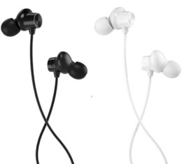 L-BRNO Słuchawki douszne przewodowe z mikrofonem typ c EP42 USB czarne