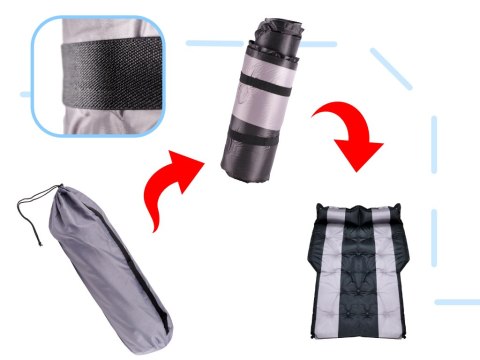 Materac łóżko do samochodu auta bagażnika dmuchany 170x128cm czarne