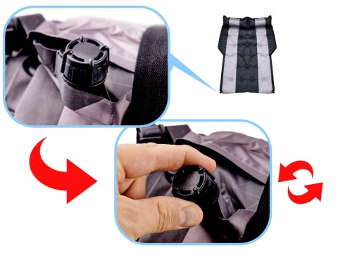 Materac łóżko do samochodu auta bagażnika dmuchany 170x128cm czarne