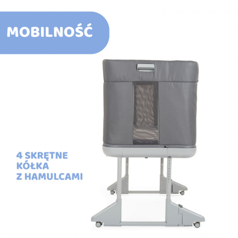 NEXT 2 ME FOREVER OUTLET Chicco Łóżeczko dostawne 0m+ Next2Me MOON GREY