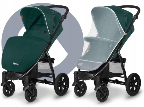 Annet Tour Lionelo do 22kg wózek spacerowy, duże gumowe koła - Green Turquoise