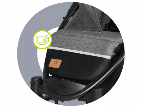 Annet Tour Lionelo do 22kg wózek spacerowy, duże gumowe koła - Grey Stone