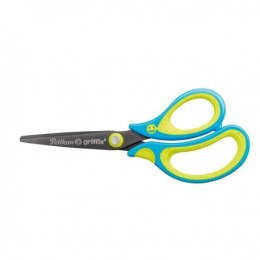 Griffix nożyczki ergonomiczne dla dzieci - neon blue PELIKAN