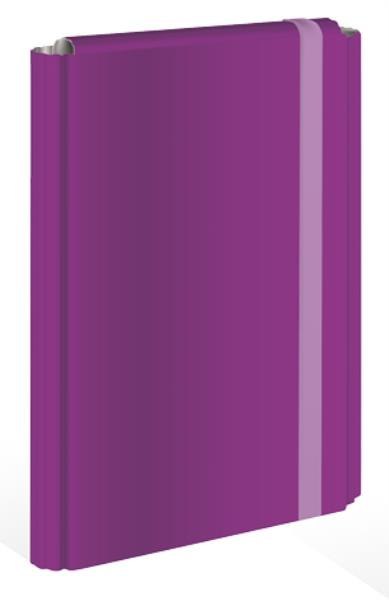 Teczka z gumką twarda oprawa A4+ fioletowa (fluo) INTERDRUK p2 cena za 1szt