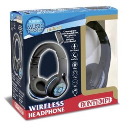Bontempi Słuchawki bezprzewodowe bluetooth z efektami świetlnymi czarne 483001