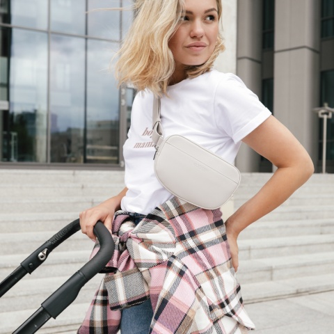 HOLLY JOISSY Nerka i saszetka 2w1 torebka dla Mamy - Blush Grey