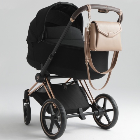 MIDI JOISSY Torebka crossbody i organizer do wózka 2w1 - Blush Beige