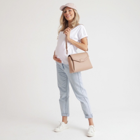 MIDI JOISSY Torebka crossbody i organizer do wózka 2w1 - Blush Beige