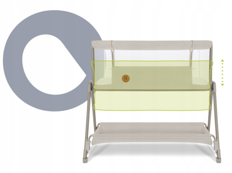 LUNA Lionelo Łóżeczko dostawne 2w1 - Beige Sand