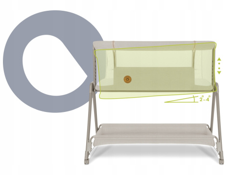 LUNA Lionelo Łóżeczko dostawne 2w1 - Beige Sand