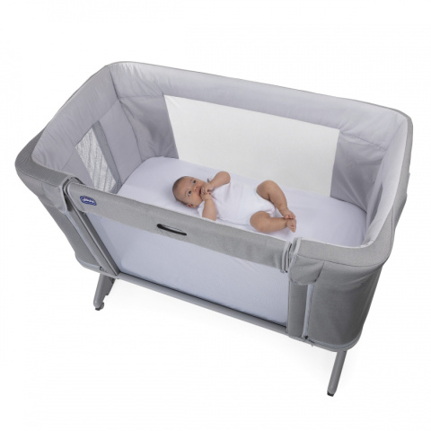 NEXT 2 ME FOREVER OUTLET Chicco Łóżeczko dostawne 0m+ Next2Me COOL GREY
