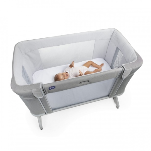 NEXT 2 ME FOREVER OUTLET Chicco Łóżeczko dostawne 0m+ Next2Me COOL GREY