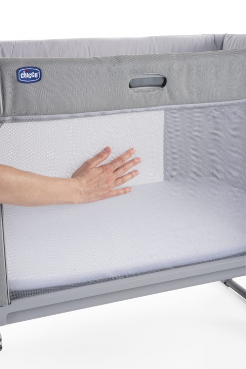 NEXT 2 ME FOREVER OUTLET Chicco Łóżeczko dostawne 0m+ Next2Me COOL GREY