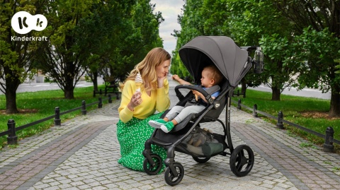 ASKOY Kinderkraft wózek spacerowy do 22 kg, waga wózka 9 kg - Grey