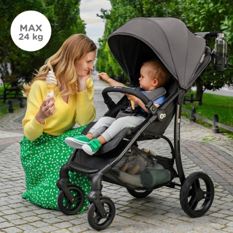 ASKOY Kinderkraft wózek spacerowy do 22 kg, waga wózka 9 kg - Pink