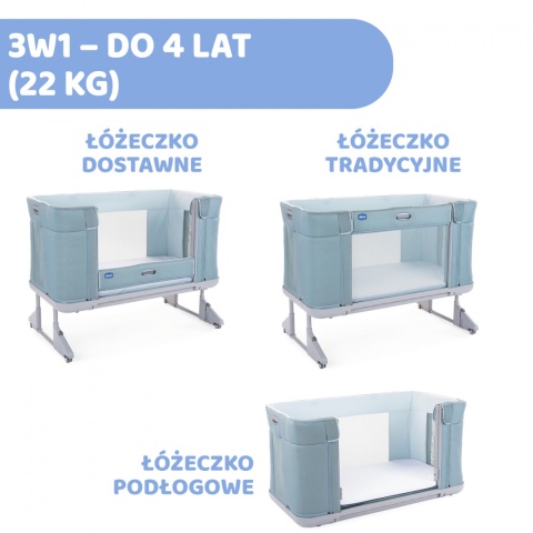 NEXT 2 ME FOREVER OUTLET Chicco Łóżeczko dostawne 0m+ Next2Me AQUARELLE