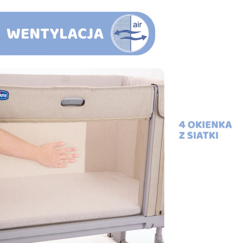 NEXT 2 ME FOREVER OUTLET Chicco Łóżeczko dostawne 0m+ Next2Me SAND
