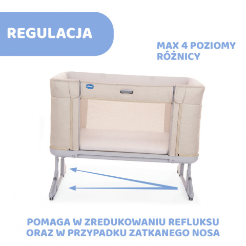 NEXT 2 ME FOREVER OUTLET Chicco Łóżeczko dostawne 0m+ Next2Me SAND