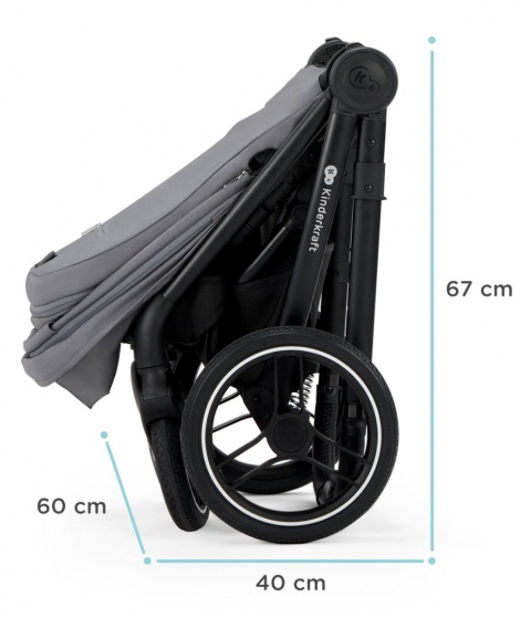 NEA Kinderkraft dziecięcy wózek spacerowy do 22 kg - Deep Grey