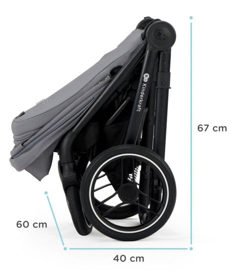 NEA Kinderkraft dziecięcy wózek spacerowy do 22 kg - Midnight Black