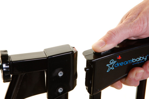 DREAMBABY Bramka bezpieczeństwa Chelsea szeroka (W: 97-106cm x H: 1m) Czarny