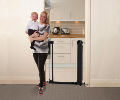 DREAMBABY Bramka bezpieczeństwa Chelsea szeroka (W: 97-106cm x H: 1m) Czarny