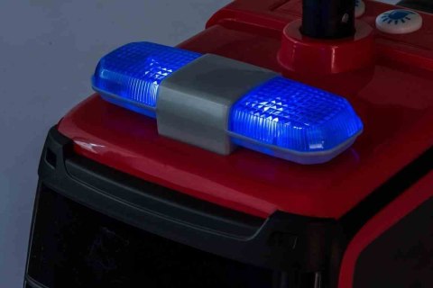 Pojazd jeździk dla dziecka na roczek, pchacz Mercedes Antos straż pożarna dźwięki czerwony