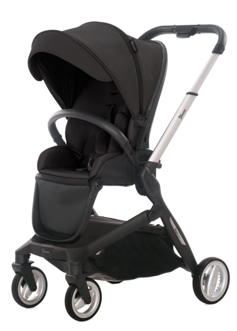 Shom Lit 2w1 głęboko spacerowy wózek dziecięcy do 22 kg - Black