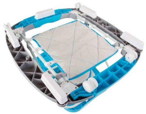 Chodzik kołyska kotek z pałąkami - niebiesko szary