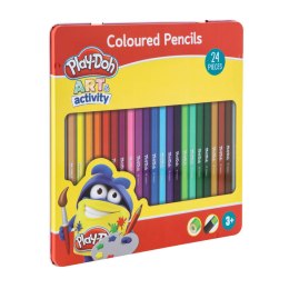 ICOM 160003 24 kolorowe kredki ołówkowe w puszce Play-Doh