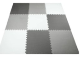 Puzzle piankowe mata 9 elementów szaro-kremowo-grafitowe 180cmx180cm