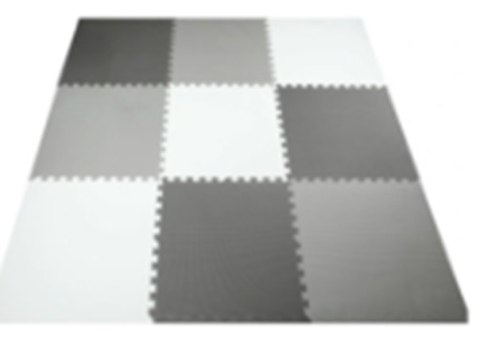 Mata edukacyjna piankowa puzzle szara 60 x 60 cm szara 9 elementów