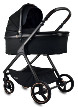 ICE ibebe 2w1 lekki wózek wielofunkcyjny dla dzieci do 22 kg- 04 Black / stelaż Black