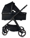 ICE ibebe 2w1 lekki wózek wielofunkcyjny dla dzieci do 22 kg- 04 Black / stelaż Black