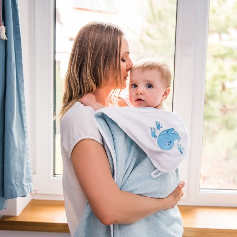 B.O 343/05 Okrycie kąpielowe bambusowe NATURAL BAMBOO 85x85cm niebieski TAKE CARE