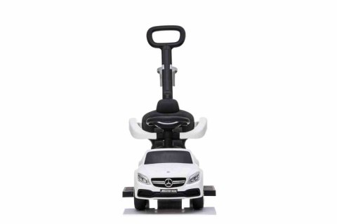 Jeździk pchacz chodzik dla dziecka Mercedes C-Class z popychaczem i podnóżkiem biały
