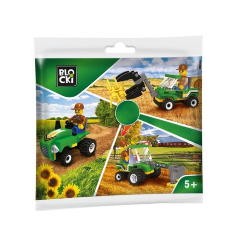 Klocki Blocki MyFarm saszetka - ciągnik z kosiarką 47 el.