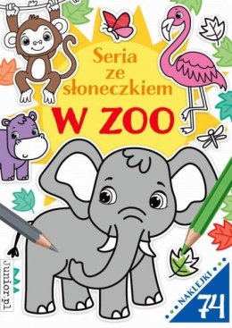 Książka kolorowanka Seria ze słonecznikiem w ZOO naklejki w środku. Books and fun