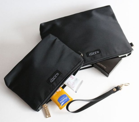 MIXI JOISSY zestaw wodoodpornych kosmetyczek dla mamy - Black/Gold