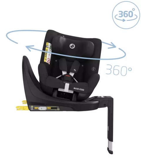 Mica Eco i-Size Maxi-Cosi 0-18 kg 61-105 cm obrotowy 360° fotelik samochodowy - Authentic Black