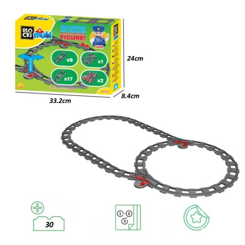 KLOCKI BLOCKI MUBI TORY POCIAGÓW MUBI 30 EL.