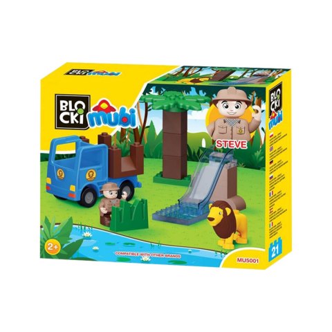 Klocki BLOCKI MUBI - Wielkie Przygody - Dżungla 21 el.