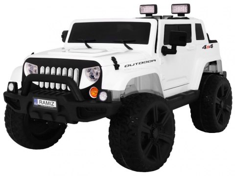 Pojazd Mighty Jeep 4x4 Biały