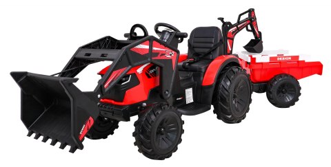 Pojazd Traktor Z Przyczepą 720-T Czerwony