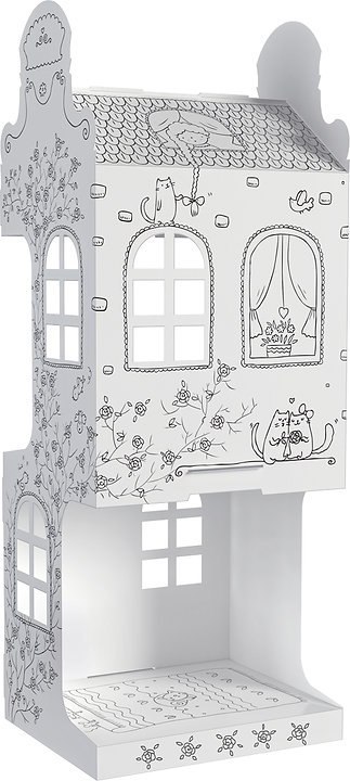 Domek "ul. Różana 8" przestrzenna kolorowanka 3D