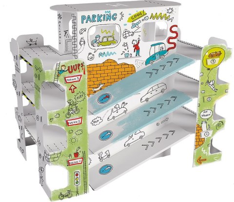 "Parking" przestrzenna kolorowanka XXL dla dzieci