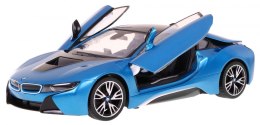 BMW i8 niebieskie RASTAR model 1:14 Zdalnie sterowane auto + pilot 2,4 GHz