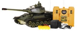 Zdalnie sterowany czołg T-34 dla dzieci 3+ Zielony model Strzelający 1:28 + Wielka Bitwa Czołgów + Dźwięki Światła